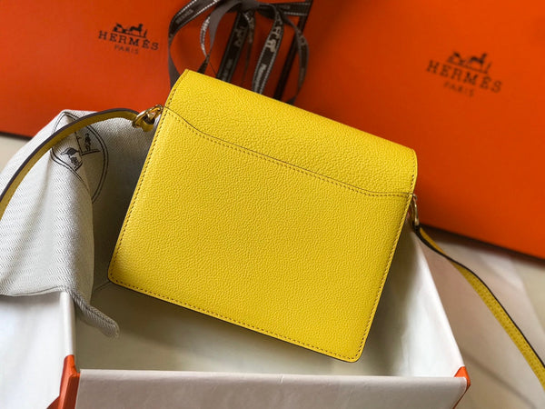 HM SAC ROULIS 19 LEMON TOGO LEATHER