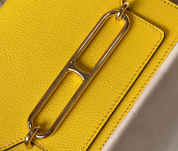 HM SAC ROULIS 19 LEMON TOGO LEATHER