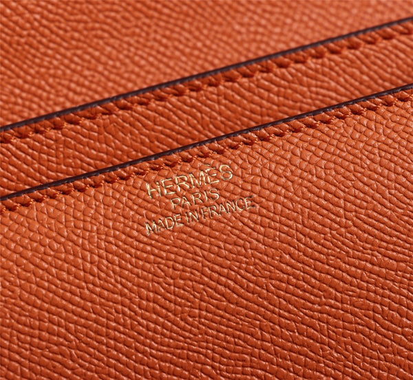 HM CONSTANCE BAGS 22 ORANGE EPSOM GOLD HARDWARE