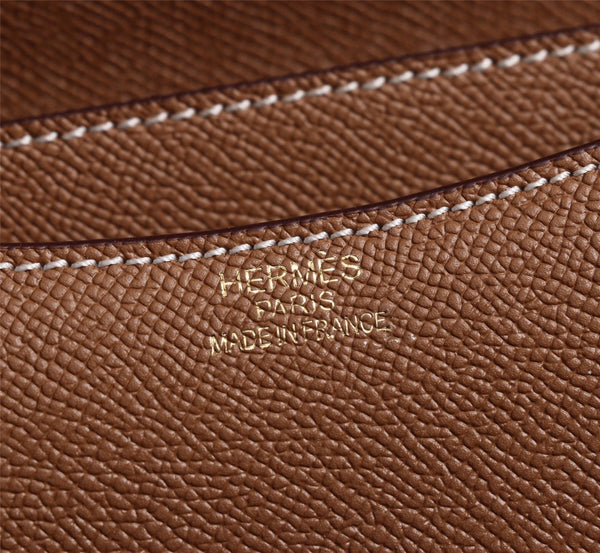 HM CONSTANCE BAGS 22 RUSSET EPSOM GOLD HARDWARE