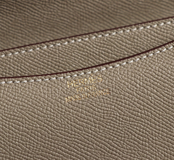 HM CONSTANCE BAGS 22 KHAKI EPSOM GOLD HARDWARE