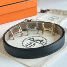 HM Mors H buckle & Reversible 24 mm belt Black Brown leather 125350