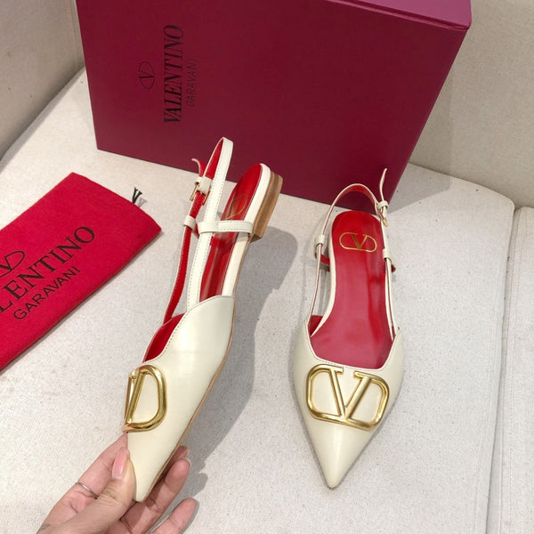 Valentino Slingback Flats Sheepskin