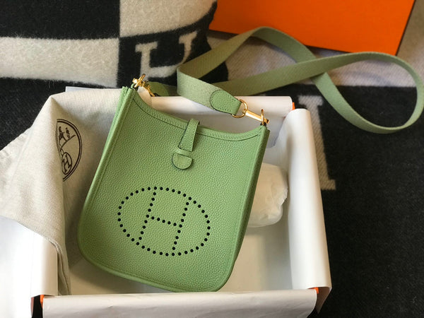 Mini Evelyne 18 cm Verde Togo Ghw