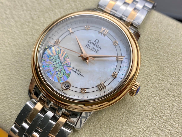 Omega De Ville 32.7mm Silver Pink Gold