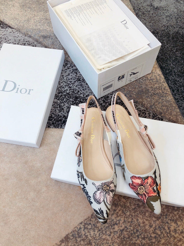 CD 25 J'Adior Slingback Flat Fabric 237871