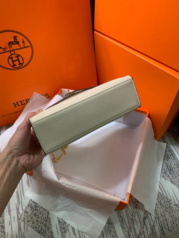 HM KELLY MINI POUCH 22 CREMA EPSOM