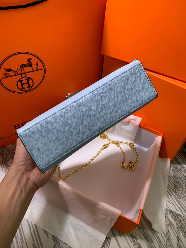 HM KELLY MINI POUCH 22 SAPPHIRE EPSOM