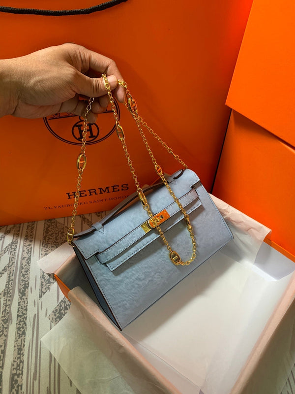 HM KELLY MINI POUCH 22 SAPPHIRE EPSOM