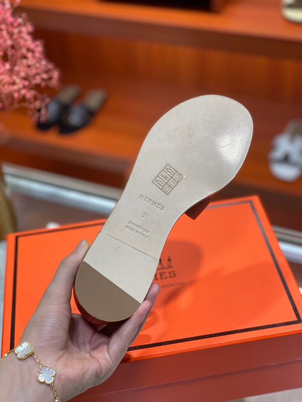 SANDALO SANTORINI IN PELLE DI VITELLO ARANCIONE