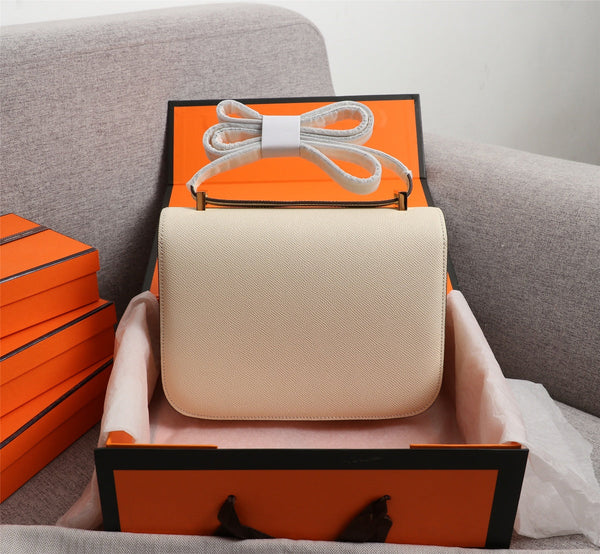 HM CONSTANCE BAGS 19 CREAM EPSOM GOLD HARDWARE