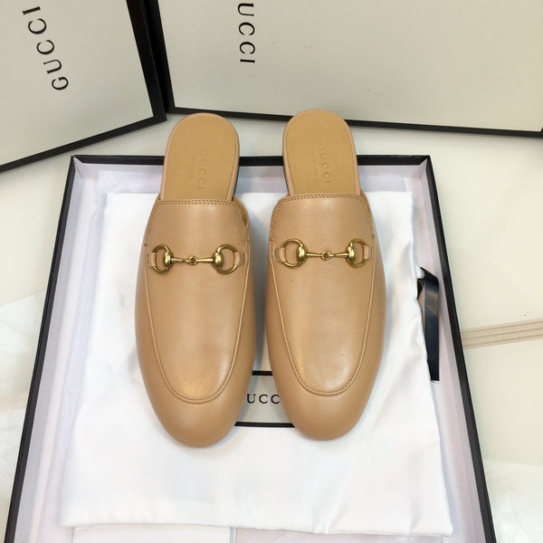 GG SLIPPER PRINCETOWN BEIGE CALFSKIN