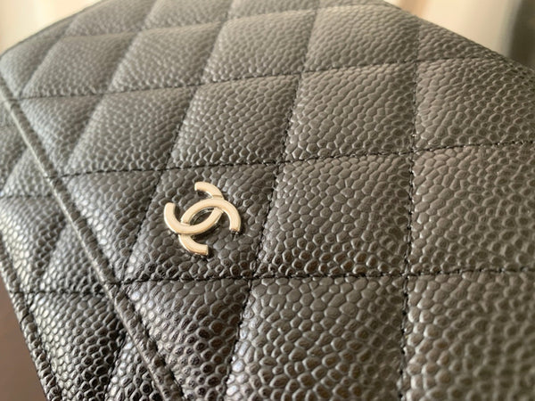 WOC 19CM BLACK CAVIAR SILVER HARDWARE