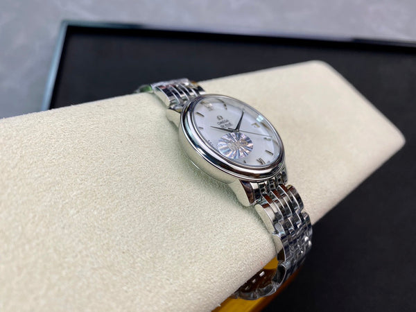 Omega De Ville 32,7 mm quadrante bianco argento