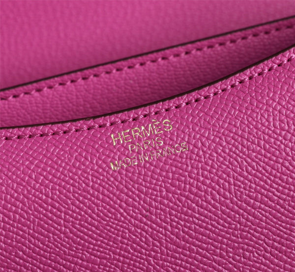 HM CONSTANCE BAG 22 PINK EPSOM GOLD HARDWARE
