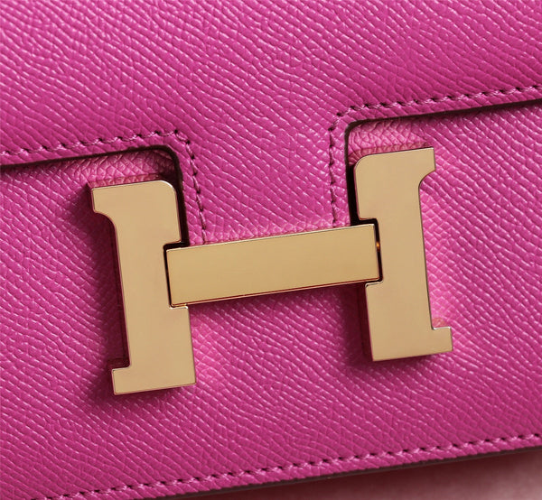 HM CONSTANCE BAG 22 PINK EPSOM GOLD HARDWARE