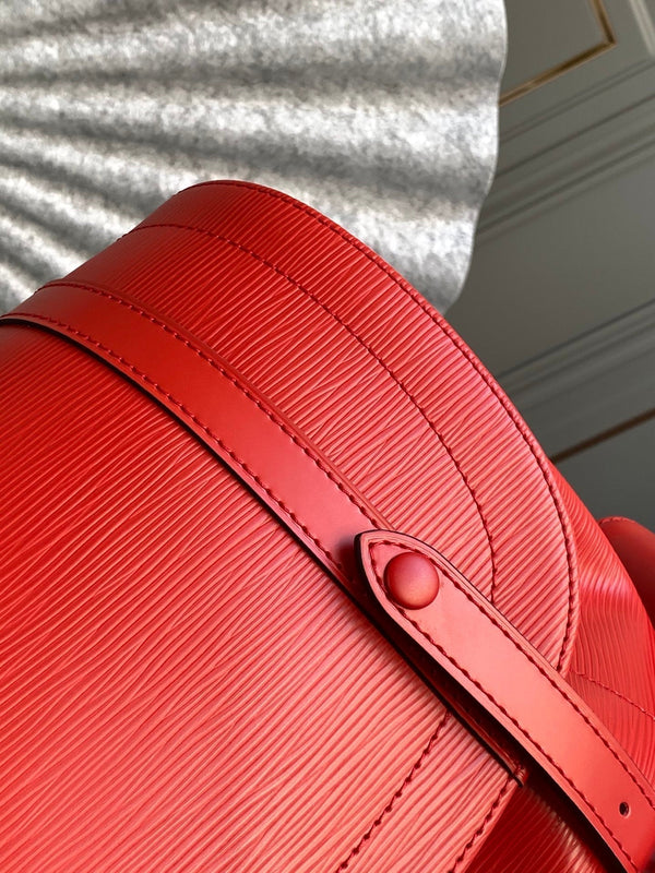 ZAINO PICCOLO LV x SUPREME CHRISTOPHER 47 IN PELLE DI VITELLO EPI ROSSA