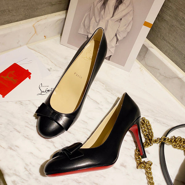 CL Simplenodo Bow Pumps 85mm Nappa Leather Black