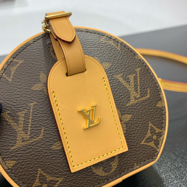 MINI CAPPELLIERA 13 IN TELA MONOGRAMMA MARRONE CON FERRAMENTA ORO