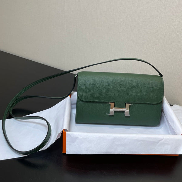 CONSTANCE TO GO 20.5 VERDE SCURO EPSOM ARGENTO HARDWARE