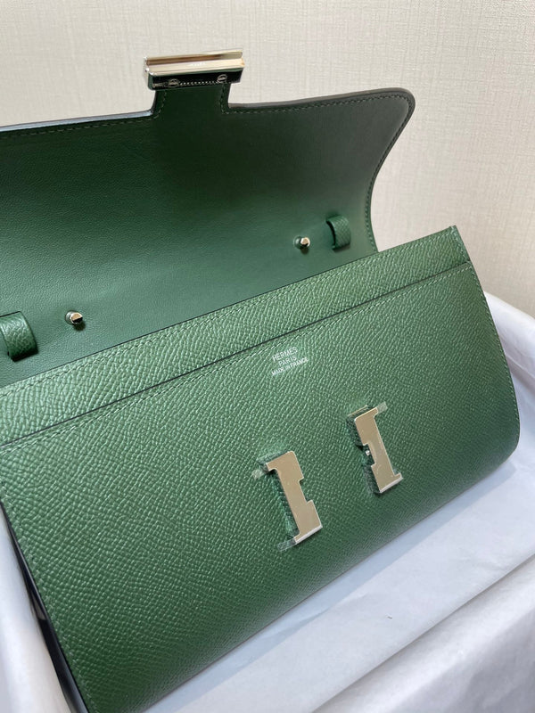 CONSTANCE TO GO 20.5 VERDE SCURO EPSOM ARGENTO HARDWARE