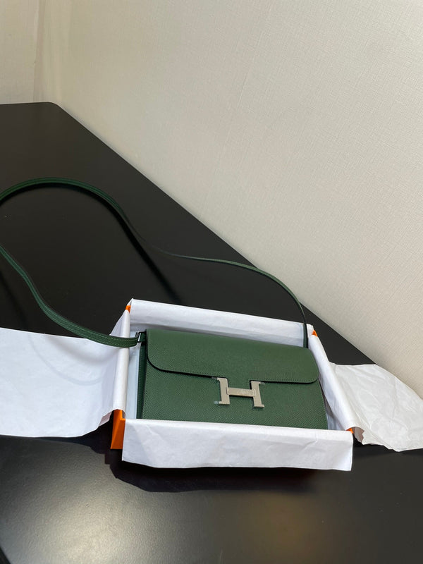 CONSTANCE TO GO 20.5 VERDE SCURO EPSOM ARGENTO HARDWARE