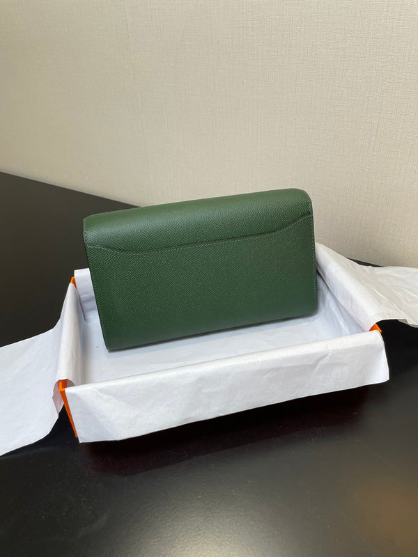 CONSTANCE TO GO 20.5 VERDE SCURO EPSOM ARGENTO HARDWARE