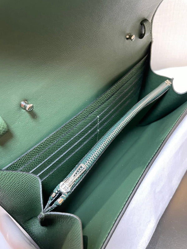 CONSTANCE TO GO 20.5 VERDE SCURO EPSOM ARGENTO HARDWARE