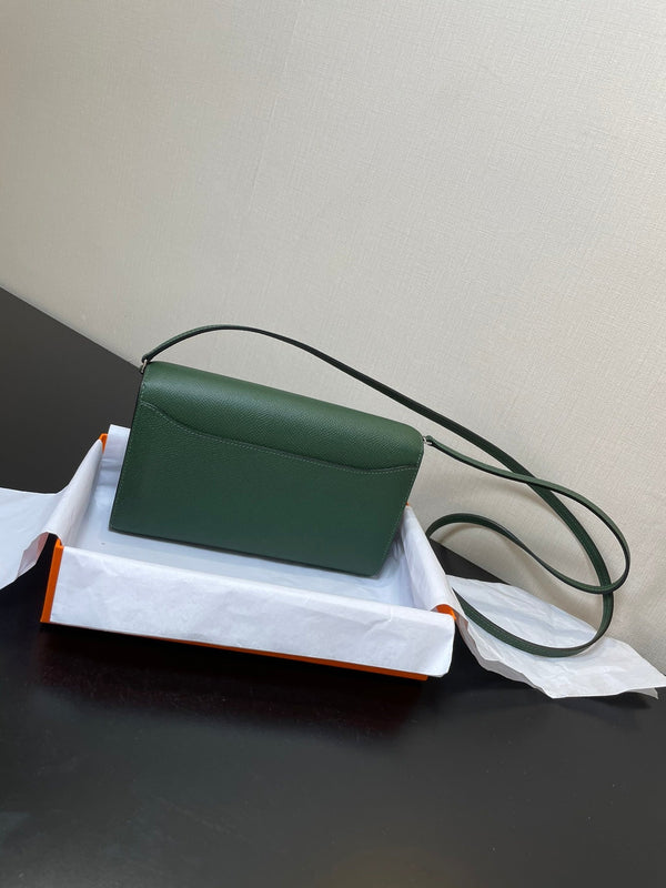 CONSTANCE TO GO 20.5 VERDE SCURO EPSOM ARGENTO HARDWARE