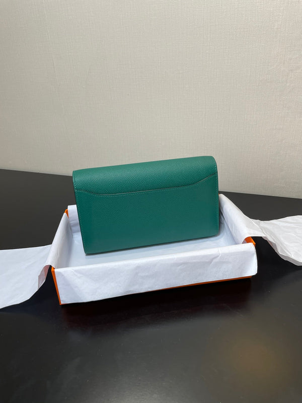 CONSTANCE TO GO 20.5 BLU VERDE EPSOM ARGENTO HARDWARE