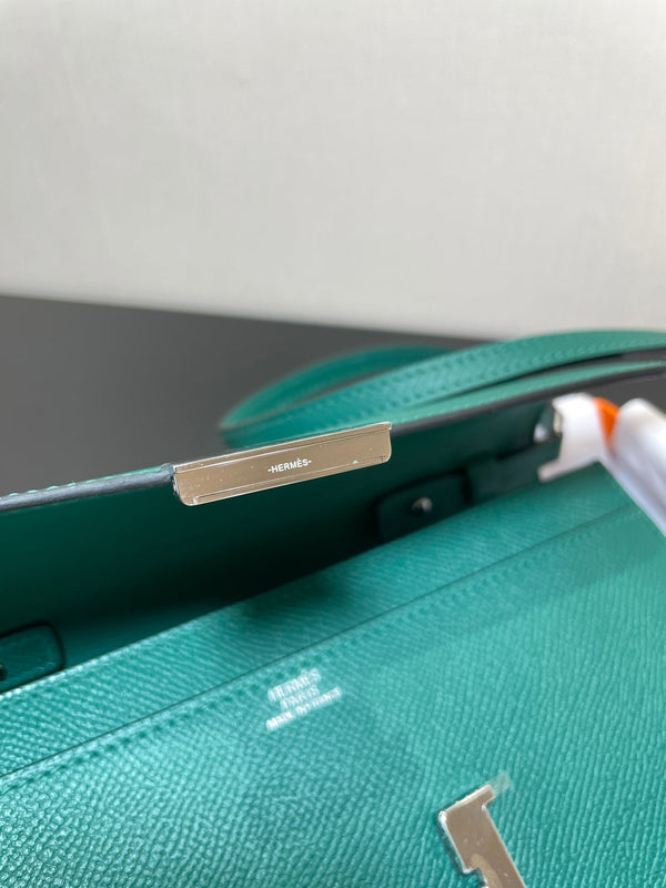 CONSTANCE TO GO 20.5 BLU VERDE EPSOM ARGENTO HARDWARE