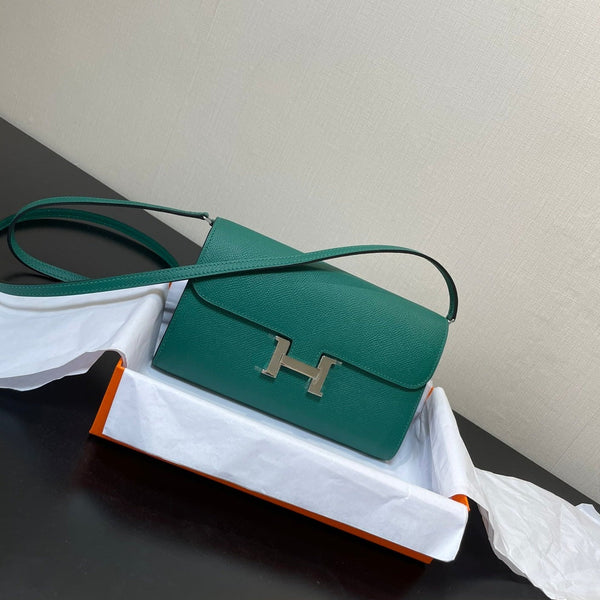 CONSTANCE TO GO 20.5 BLU VERDE EPSOM ARGENTO HARDWARE