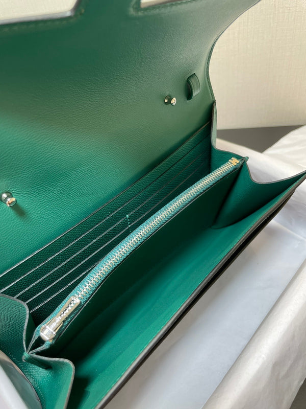 CONSTANCE TO GO 20.5 BLU VERDE EPSOM ARGENTO HARDWARE