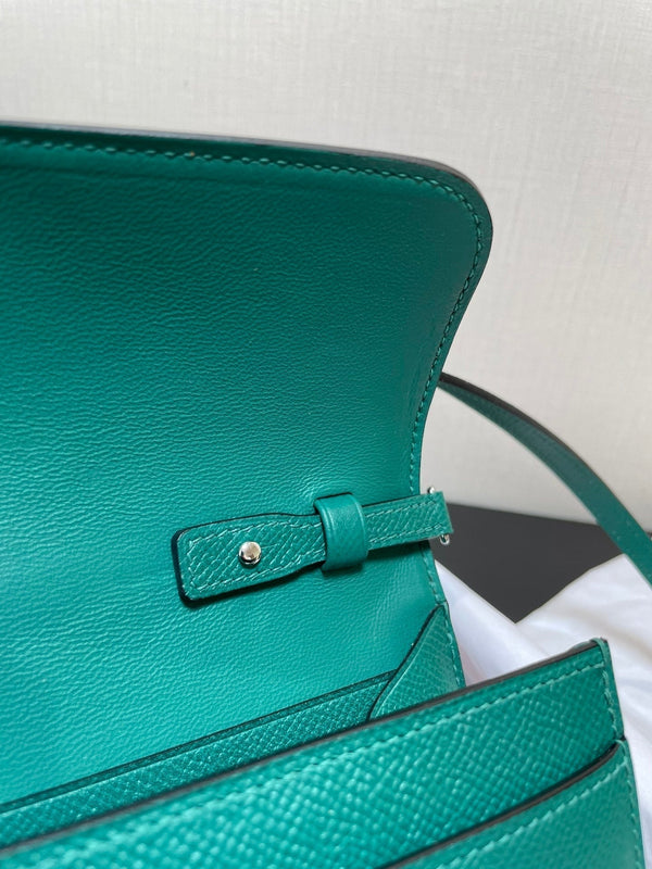 CONSTANCE TO GO 20.5 BLU VERDE EPSOM ARGENTO HARDWARE