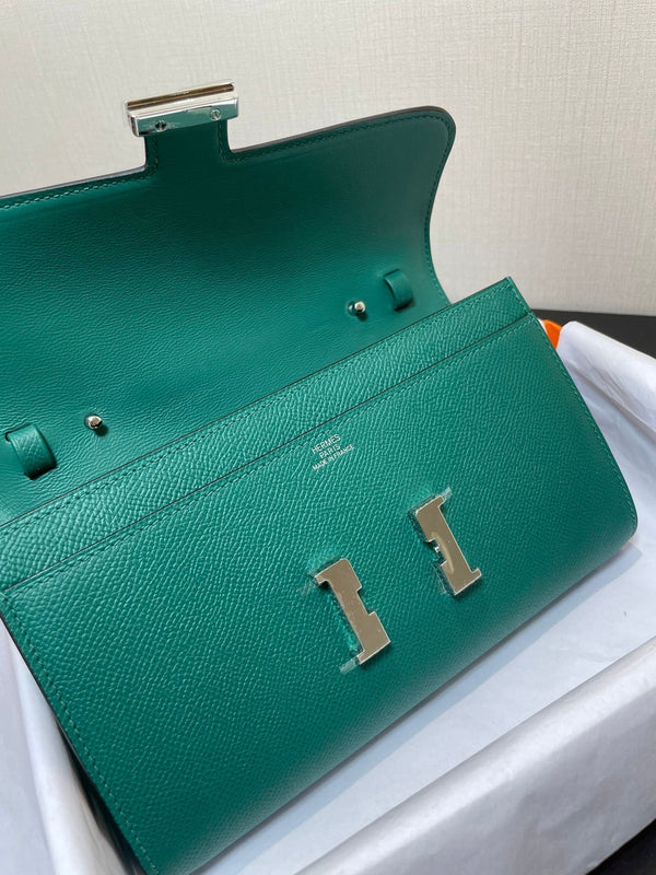 CONSTANCE TO GO 20.5 BLU VERDE EPSOM ARGENTO HARDWARE