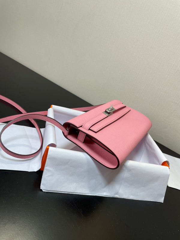 kelly woc 20.5 pink epsom silver hardware