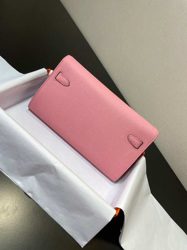 kelly woc 20.5 pink epsom silver hardware