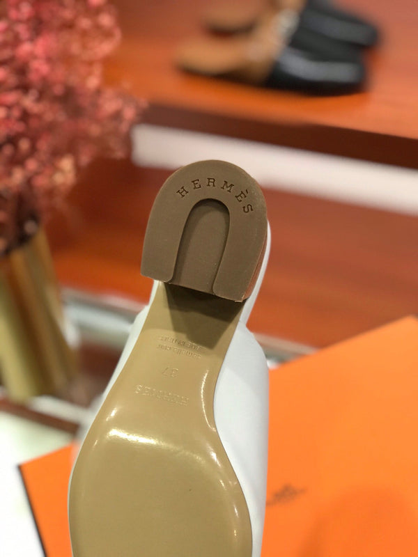 CAMILLA MULE 65 PELLE DI VITELLO BIANCA