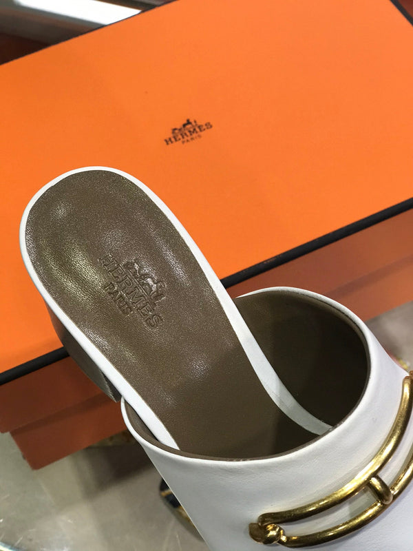 CAMILLA MULE 65 PELLE DI VITELLO BIANCA