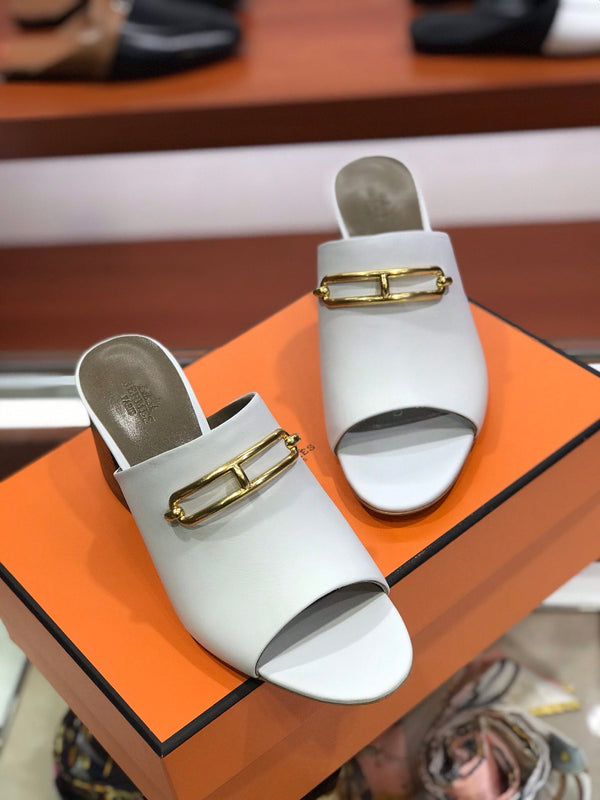 CAMILLA MULE 65 PELLE DI VITELLO BIANCA