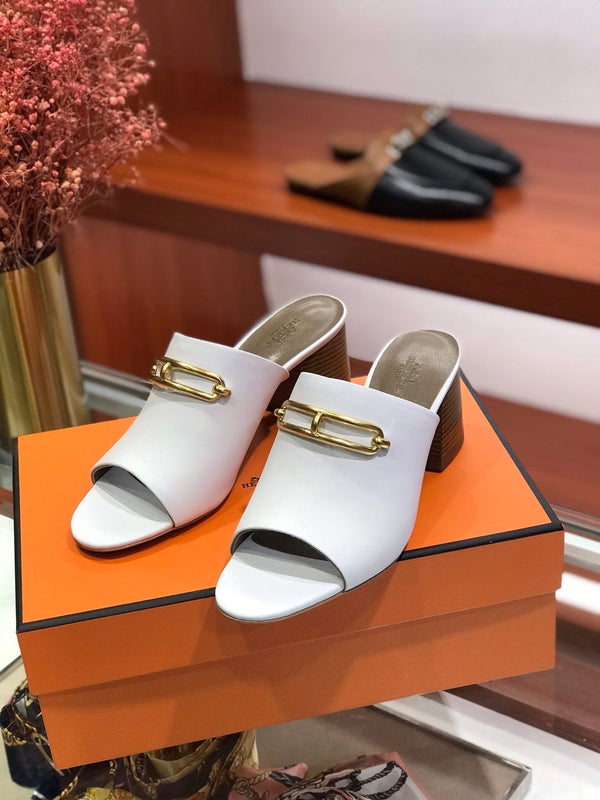 CAMILLA MULE 65 PELLE DI VITELLO BIANCA