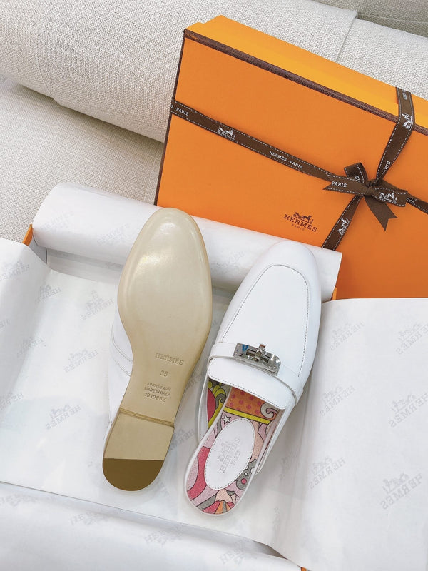 HM Oz Mule White Cowhide 348089