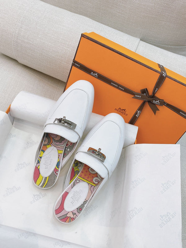 HM Oz Mule White Cowhide 348089