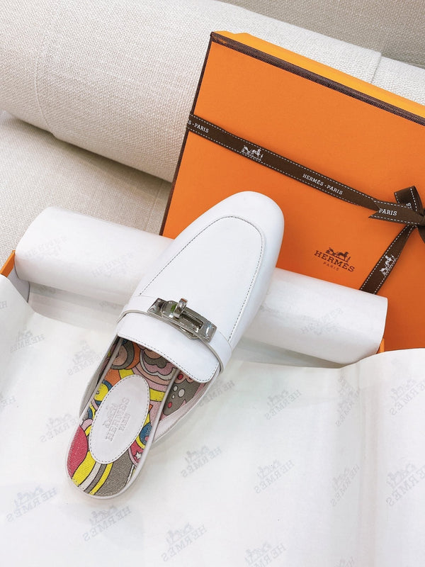 HM Oz Mule White Cowhide 348089