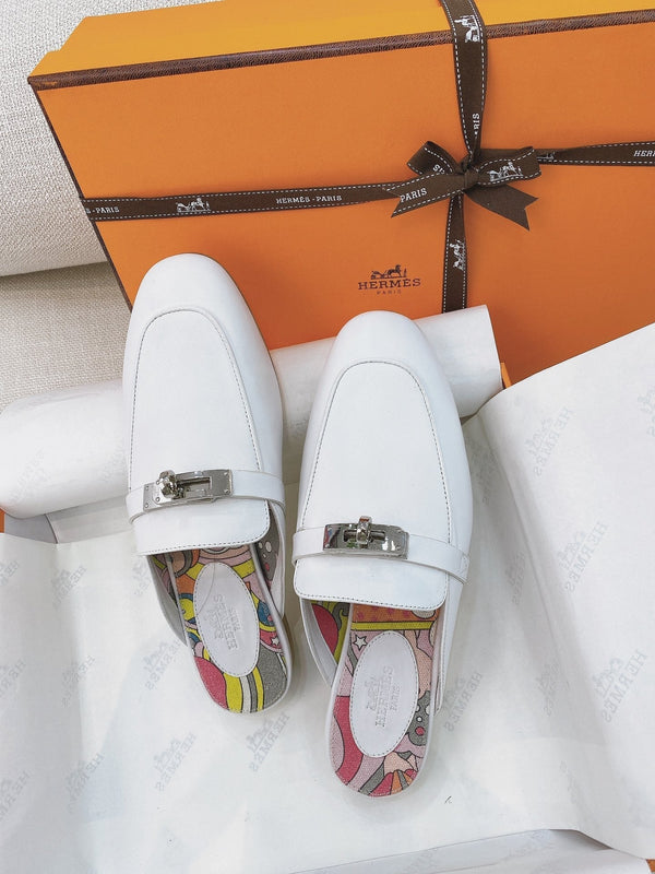 HM Oz Mule White Cowhide 348089