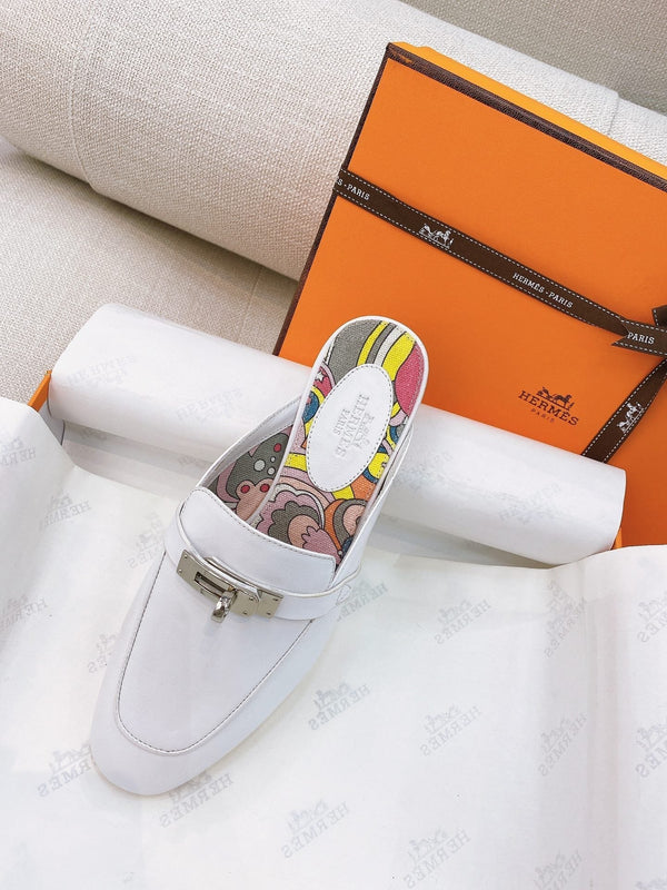 HM Oz Mule White Cowhide 348089