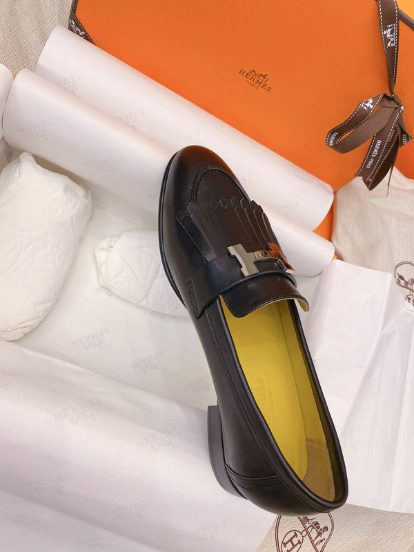 Mocassini HM Royal in pelle di capra nera 348021