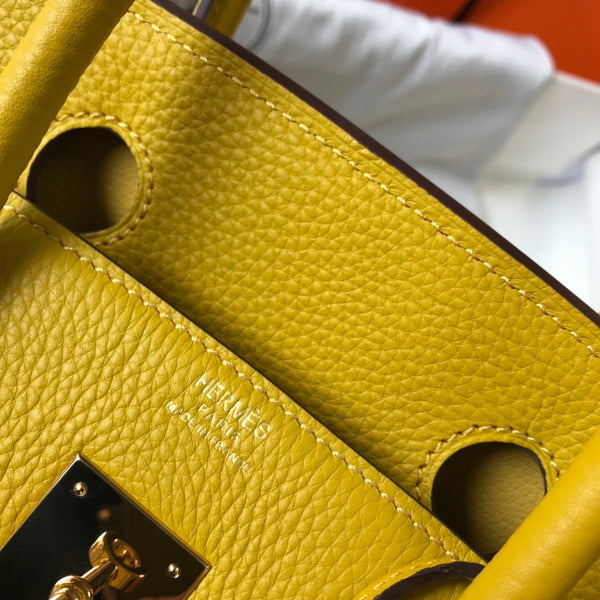 HM BIRKIN AMBER YELLOW TOGO LEATHER GOLD HARDWARE
