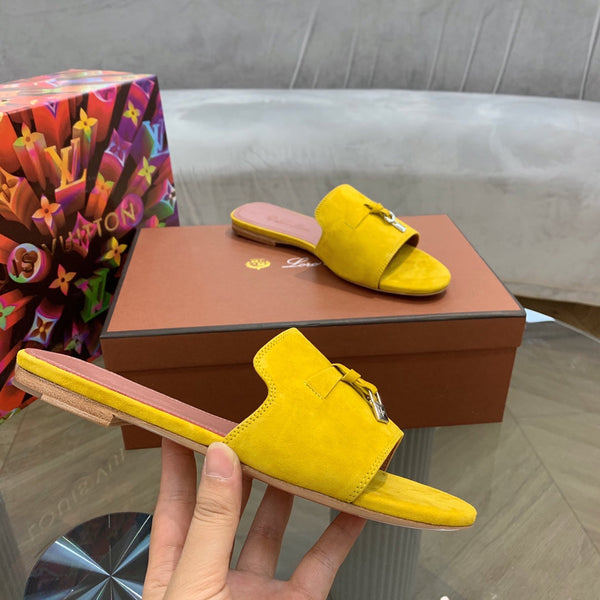 SANDALI LP SUMMER CHARMS IN CAMOSCIO GIALLO