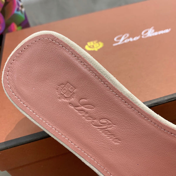 LP SUMMER CHARMS SANDALS LIGHT GRAY AND PINK SUEDE